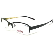 Hugo Boss Eyeglasses Frames HG15595 BK Matte Black Yellow Rectangular 51-18-135