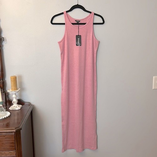 Vestido acanalado Allbirds para mujer Trino mezcla de lana merino rosa mediano nuevo con etiquetas - Imagen 3 de 7
