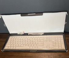 MACALLY Ultra Slim Wireless RF Keyboard for Mac Aluminum Silver 10 Key