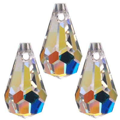 10x Kristall Wiener Birnel 20mm Crystal AB 30%PbO ~ Feng Shui Regenbogen Schmuck