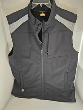 Hawx Work Gear Reflective Softshell Water Resistant Work Vest  Size Large 