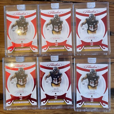 2020 Panini NFL Flawless Chase Claypool Encased Rookie /20 Lot. 6 Encased Cards