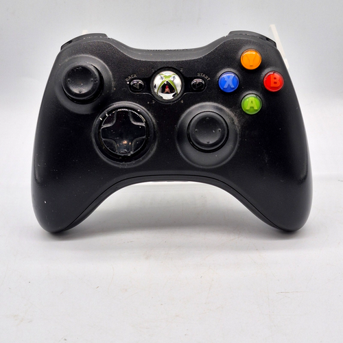 XBOX 360 WIRELESS CONTROLLER, BLACK, OEM ~ TESTED ~ WORKS!