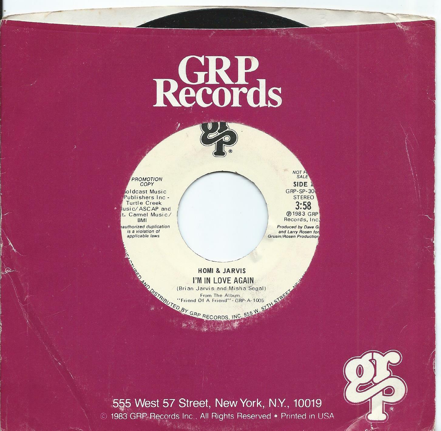 Homi & Jarvis:I'm in love again:Short and long version:US GRP:1983