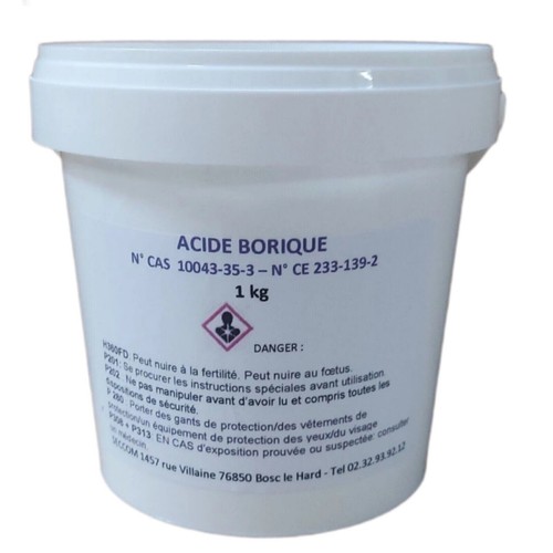 ACIDE BORIQUE 1 KG Poudre Pied Insecticide Cafards Fourmis Insectes Pharmacie - Photo 2/3