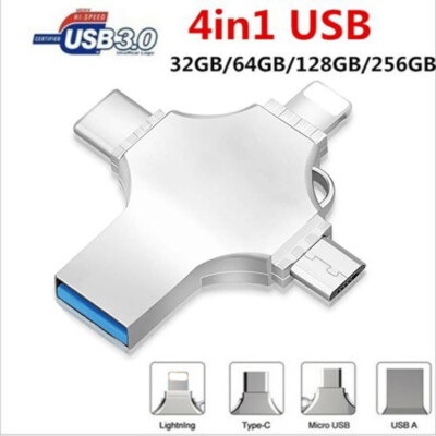 USB 128GB Flash Drive Type C 512 Memory Photo Stick for i Phone Android iPad Lot