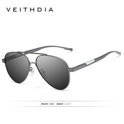 Occhiali da sole lenti polarizzate nere UV400 montatura metallo grigio  fucile | eBay