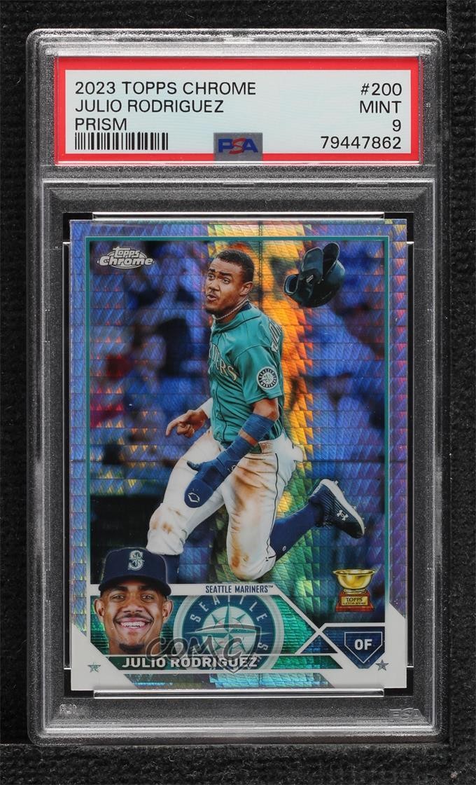2023 Topps Chrome Prism Refractor Julio Rodriguez Rodríguez #200 PSA 9 MINT