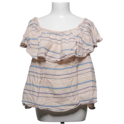Lane Bryant, Top, Größe: 44/46, Beige/Mehrfarbig, Baumwolle, Streifen #kja