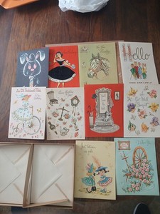 Vintage His And Hers Greeting Cards Unused