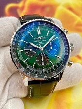Breitling Navitimer B01 Chronograph 46-Ref. AB0137–2025-Green Dial–Box & Papers