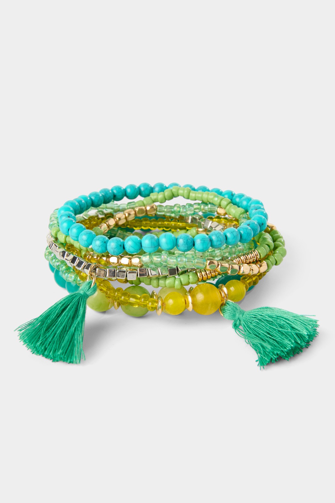 Joe Browns Women's Different Size Bead Bracelet Set in Blue - Image 2