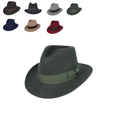 Cowboyhut 100% Wolle breite Krempe Fedora Handarbeit knautschbar Western Trilby Premium