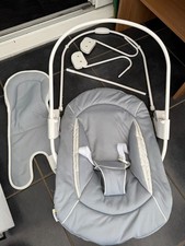 Hauck Bouncer 2-in-1 Bouncer Stretch Grey Baby Seat for Alpha+ Wooden Highchair