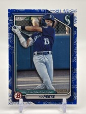 2024 Bowman - Prospects Tai Peete #BP-9 Blue Pattern /125 (RC, SSP) Color Match