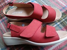 HOTTER *EASY II* NUBUCK LEATHER SUEDE SANDALS SZ UK 6 EU 39 EEE TRIED ON ONLY
