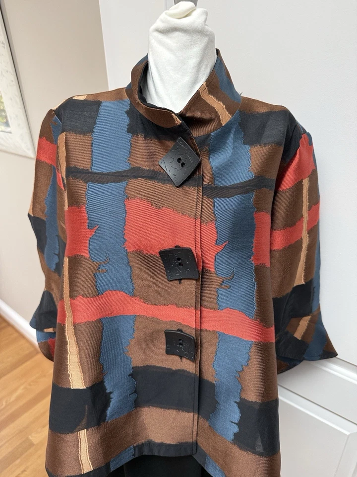 Chaqueta Blazer Joseph Ribkoff Mujer Colorida Topper Talla 8 Artística Declaración Foto 2 de 4