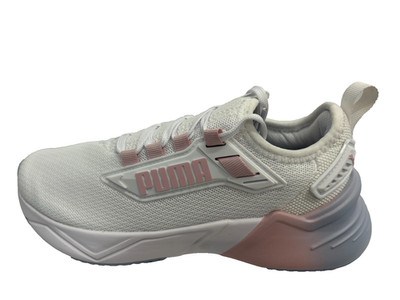 Puma Retaliate 3 Laufschuhe Für Mädchen Weiß Rosa Sneaker UK 12 US 13C EU 31