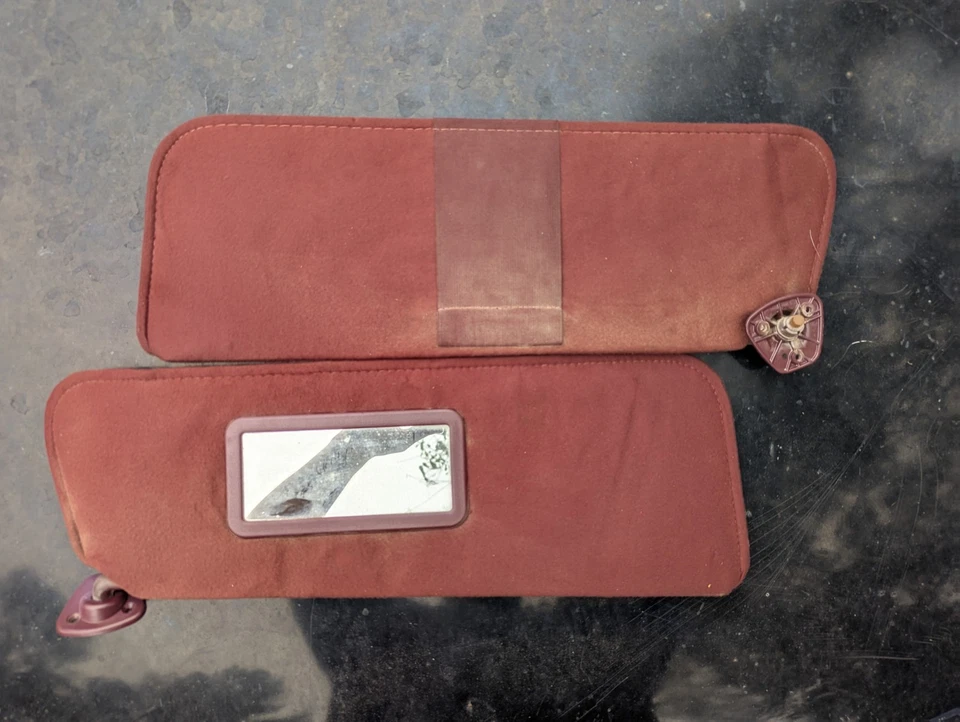 Viseira solar vermelha 1988-1998 Chevy GMC Silverado Sierra C/K 1500 motorista e passageiro  - Imagem 4 de 4