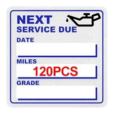 for Oil Change Sticker Static Cling, Clear Stickers 120 Pcs 2  x 2  Next Blue