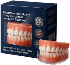 Soft Denture Reline Kit Upper Lower Silicone Liner Secure Comfort Fit