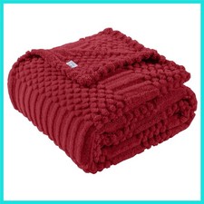 50x70 Inch Red Throw Blanket - Soft  Fluffy Fleece, Cute  Aesthetic, Perfec...