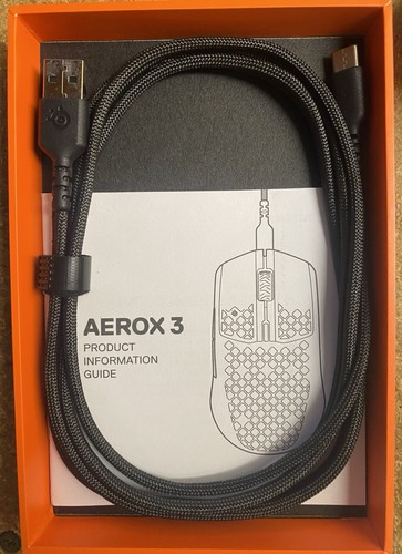 Steelseries Aerox 3 Ultra Lightweight Gaming Mouse - Onyx Black Wired New - Picture 5 of 9