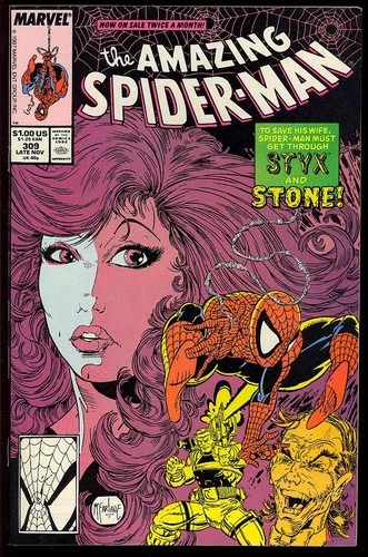 Amazing Spider-Man #309 High Grade Todd McFarlane Art Marvel Comic 1988 VF-NM