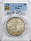 1921 $1 Morgan Silver Dollar - PCGS MS65 - Toned - GEM BU - Nice Luster