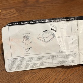 Atari Jaguar Console User Guide Manual Vtg Retro Gaming OEM Users Guide