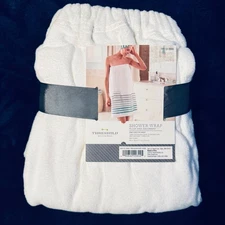 Shower Wrap Only 100% Cotton Bath Head wrap not included Mint Stripe ONE SIZE