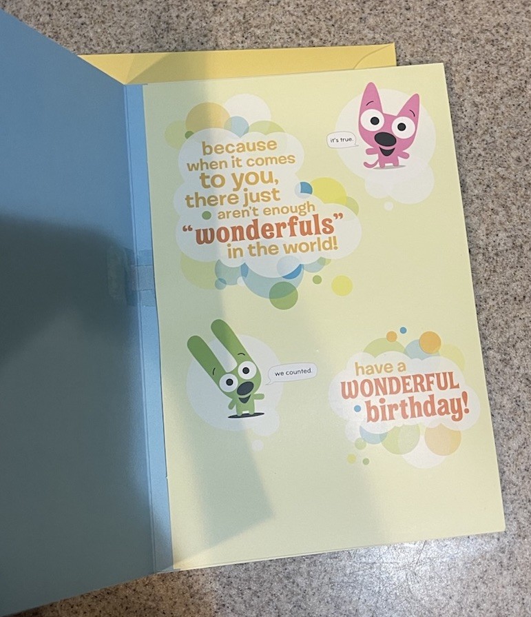 OITOMA【GOODS+Music Card】 Hoops & YoYo Birthday Card By Hallmark Musical With Cute Cartoon