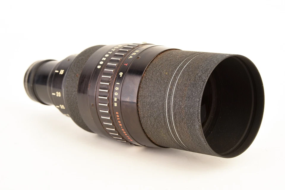 Lente de cine Tele-Athenar T recubierta de color C Mount Century 6"" 150 mm f/2,8 con tapas V21 Foto 2 de 4