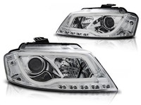 LED Light Tube Tagfahrlicht Scheinwerfer In Chrom FüR Audi A3 8P 2008-2012