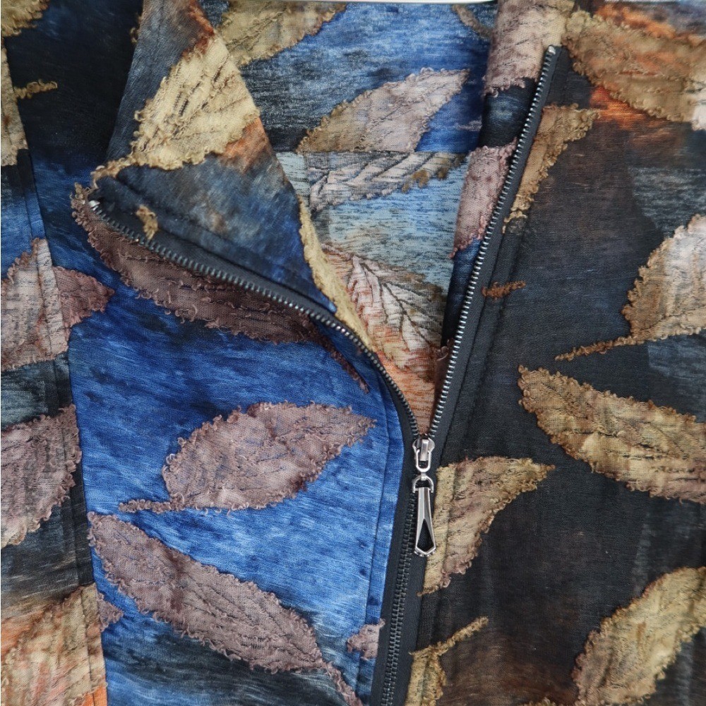 Colorful Leaf Pattern Jacket/Shirt - image 5