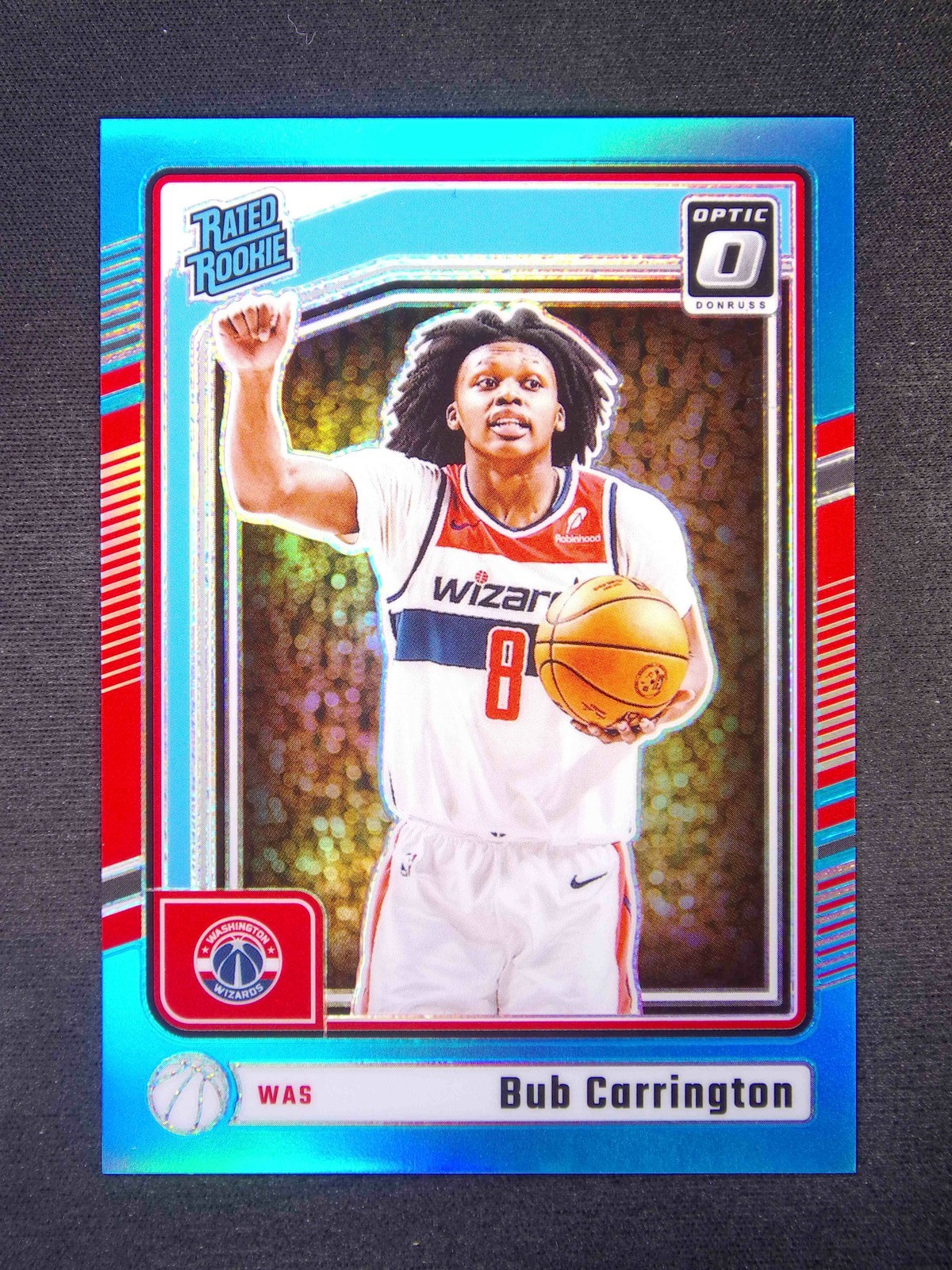 2024-25 Panini Donruss Optic Bub Carrington #273 RC Rated Rookie Aqua /225