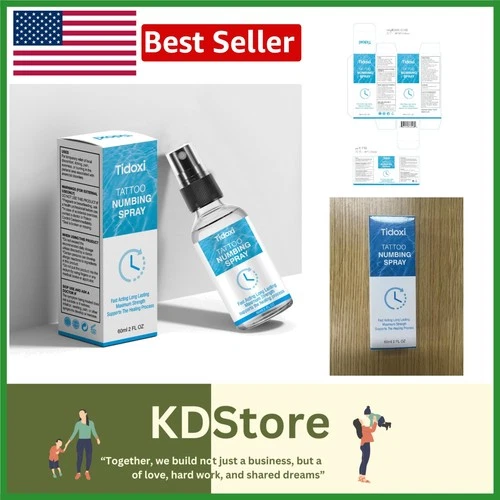 Painless Tattoo Numbing Spray 60ml, Travel Size, Easy to Use for Adults & Kids - product listing photo