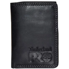 Timberland Pro Men's Wallet Black Brady Tri-Fold Genuine Leather