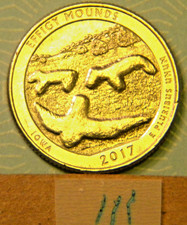 2017 P Quarter Dollar Iowa State Quarter Effigy Mounds AU Excellent