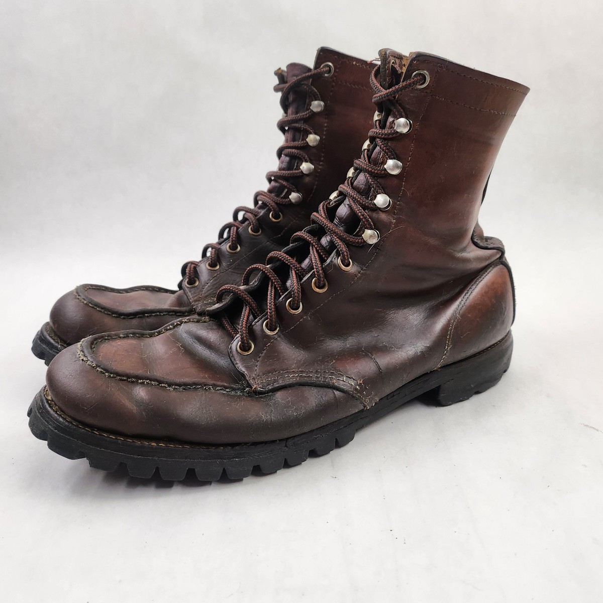 Vintage Red Wing Irish Setter 877 8-Inch Moc Toe Leather Work Boots Men’s US 10 Red Wing 877 Vintage Irish Setter Moc Toe Work Boots Mens 16  main image 4