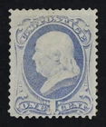 CKStamps: US Stamps Collection Scott#145 1c Franklin Mint HR OG Lightly Crease