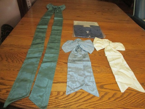 Vintage Moire Fabric Bows,  Ambrosia Collection - 4