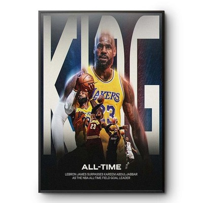 Lebron James King Lakers NBA All Time Field Goal Leader Poster Print