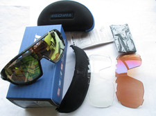 New Tifosi Sledge Cycling Sunglasses, Cosmic Black Color. w/ Case, 3 Lenses, etc