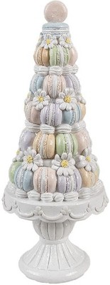 Clayre & Eef 6PR5164 Dekoration Torte Weiß Rosa Ø 12x30 cm