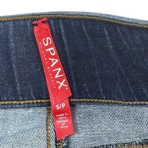 Jeans Spanx taglia S invecchiato orlo grezzo pull on elasticizzato vita alta nuovo con etichette - Foto 9 di 12