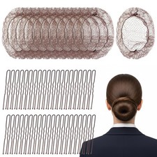 LXUEJIE 20Pcs Hair Net, Hairs Nets for Buns, Bun Makers 1 Count Pack of 20 
