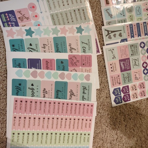 Lot of 20 Large Busy Bee Planner Stickers all complete except 1 planning sticker
