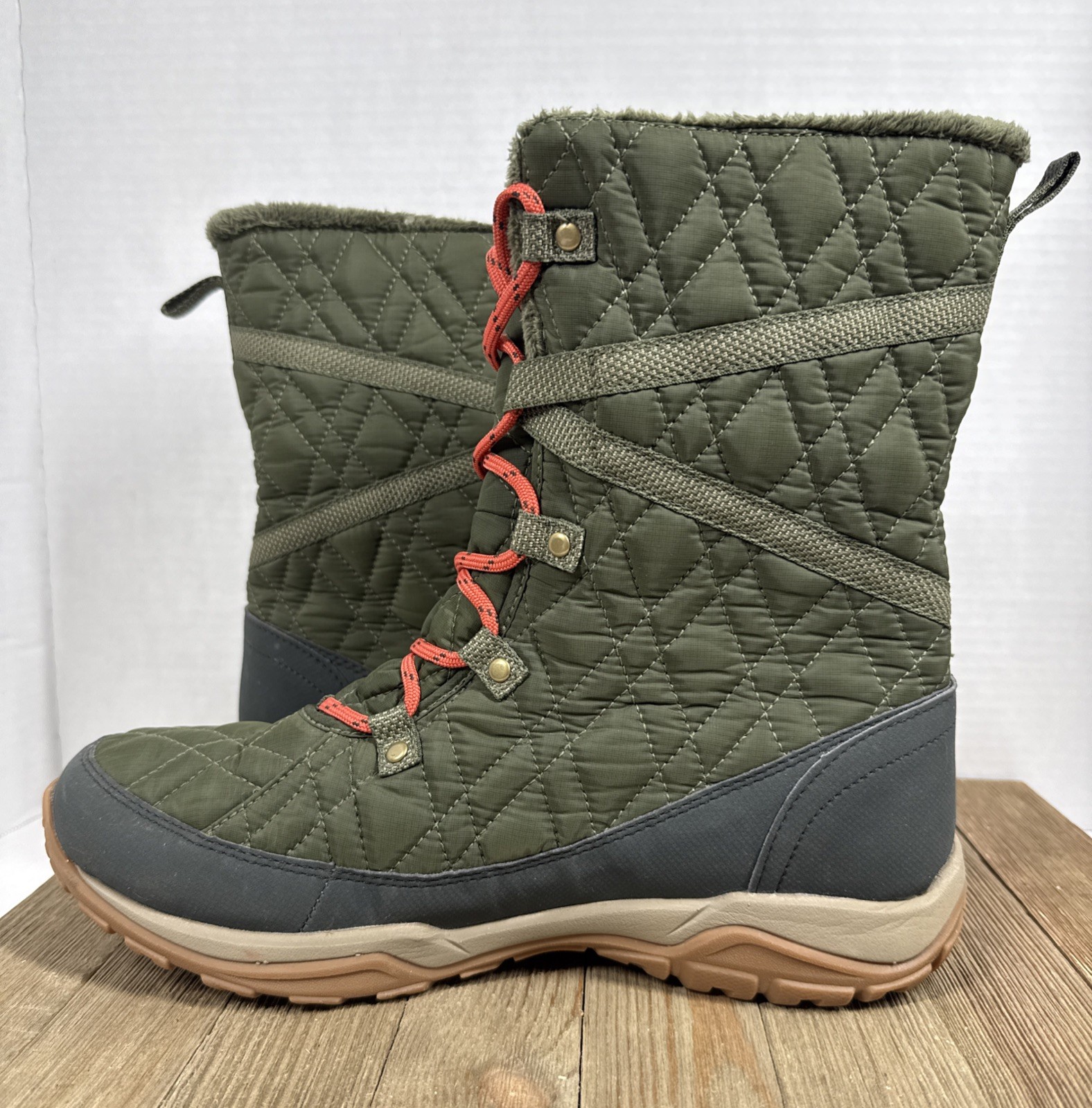 Columbia Womens Waterproof Techlite Winter Boots Size 9.5 Green Snow Boots Warm! thumbnail 7
