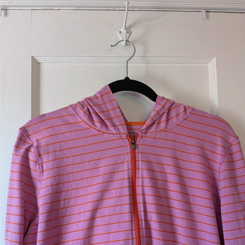 Eddie Bauer 条纹拉链连帽衫,尺寸 XL — 第 3/4 张图片